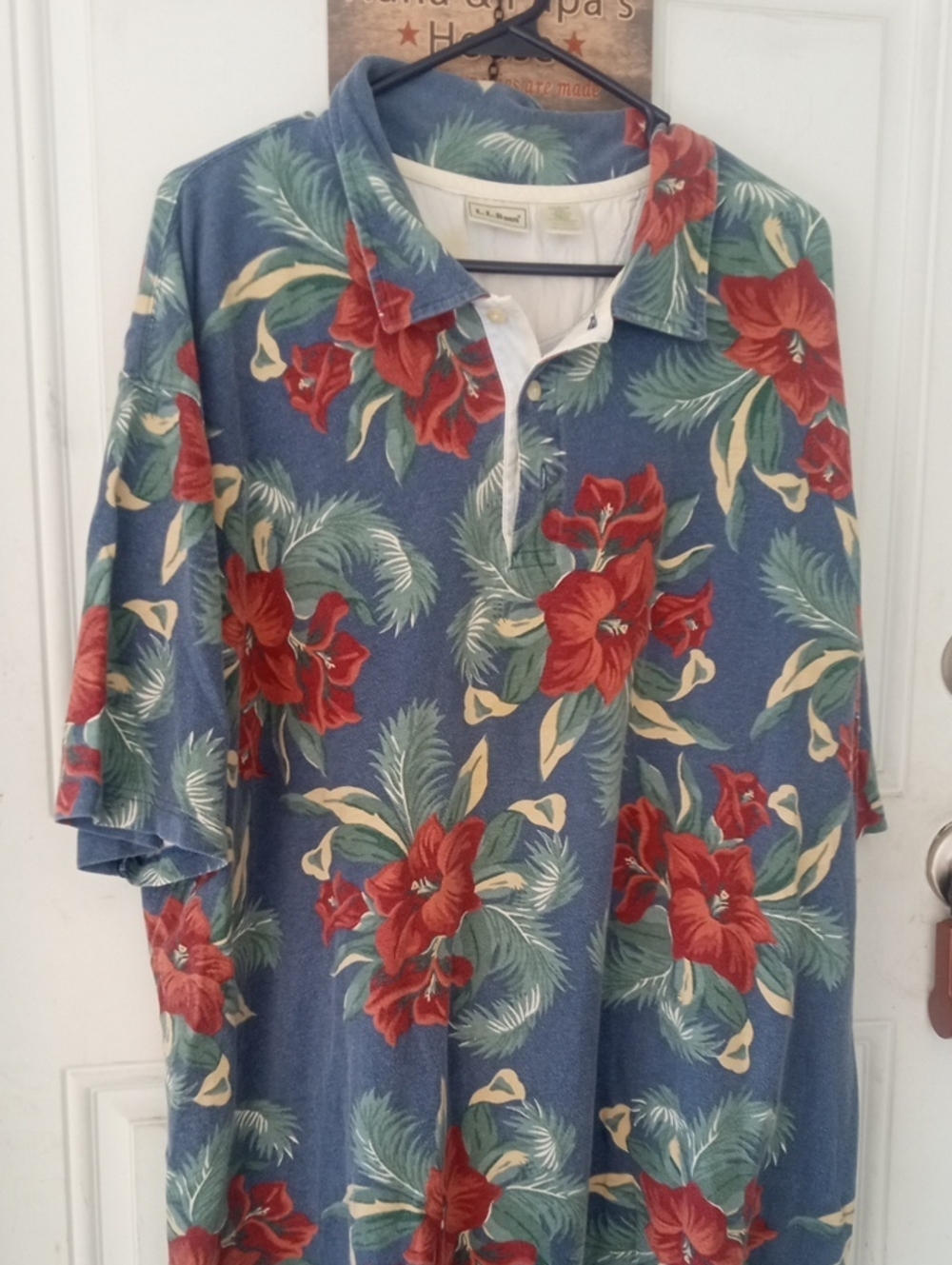 Men's LL Bean Hawaiian Polo 2XL